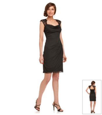 ... women dresses little black dresses xscape lace open back dress