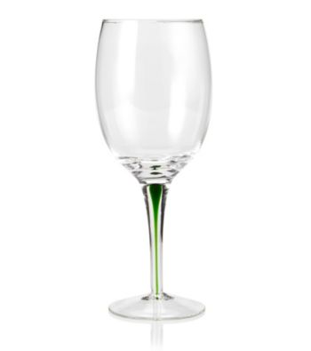 LivingQuarters Bubble Wine Colored Glasses