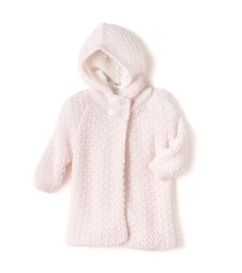 Cuddle Bear® Baby Girls' Pink Sweater Caplet