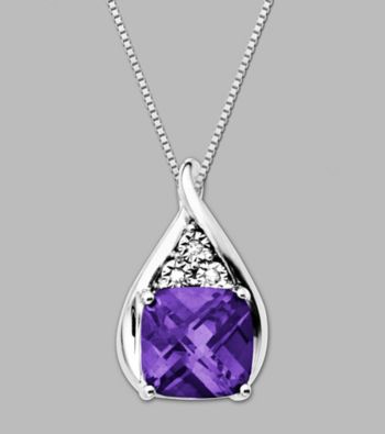 Amethyst Pendant In Sterling Silver