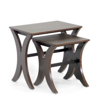 Baxton Studios Xavier Brown Modern Nesting Table Set