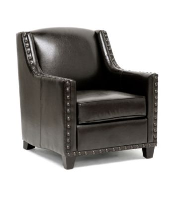 Baxton Studios Wallace Dark Brown Modern Club Chair