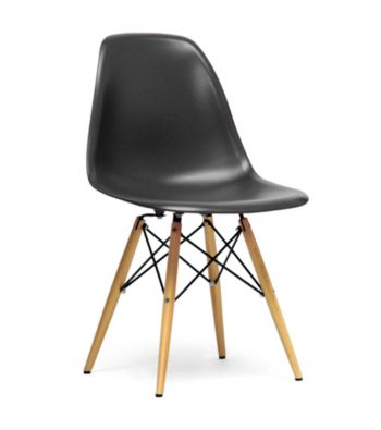 Baxton Studios Set of 2 Azzo Plastic Mid-Century Modern Shell Chairs