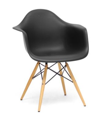 Baxton Studios Set of 2 Pascal Plastic Mid-Century Modern Shell Chairs