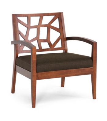 Baxton Studios Jennifer Modern Lounge Chair with Dark Brown Fabric Seat