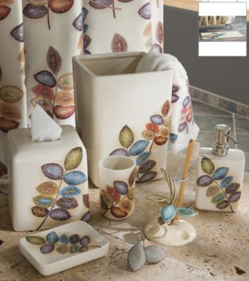 Croscill® Mosaic Leaves Bath Accessory Collection