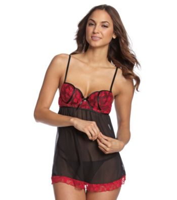 Linea Donatella® Chiffon Babydoll Set