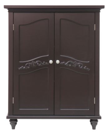 Elegant Home Fashions® Versailles Dark Espresso 2-Door Floor Cabinet