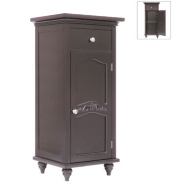 Elegant Home Fashions® Versailles Dark Espresso 1-Door and 1-Drawer Floor Cabinet