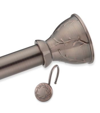 Elegant Home Fashions® Poet Laureate Decorative Shower Rod and Hook Set