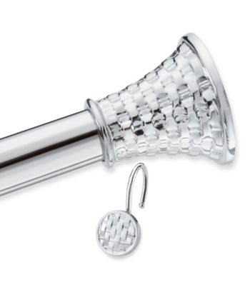 Elegant Home Fashions® Woven Decorative Shower Rod and Hook Set