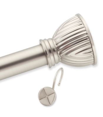 Elegant Home Fashions® Forget Me Not Decorative Shower Rod and Hook Set