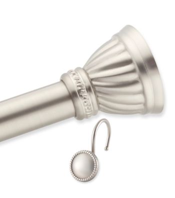 Elegant Home Fashions® Beaded Swirl Decorative Shower Rod and Hook Set