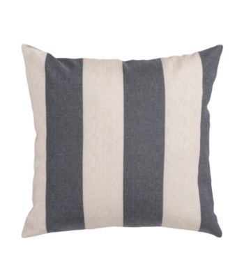 Surya Grey & Ivory Thick Stripe Decorative Pillow