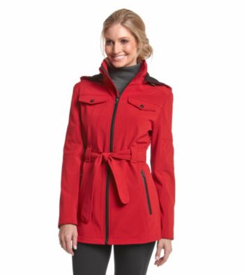 London Fog® Belted Softshell Coat