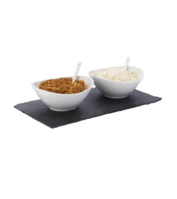 Maxwell & Williams White Basics Slate 5-pc. Rectangular Dipping Set