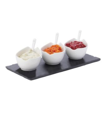 Maxwell & Williams White Basics Slate 7-pc. Rectangular Dipping Set