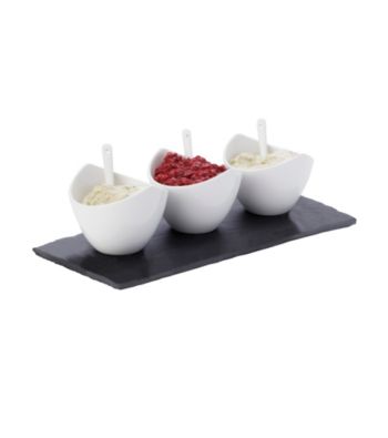 Maxwell & Williams White Basics Slate 7-pc. Rectangular Dipping Set