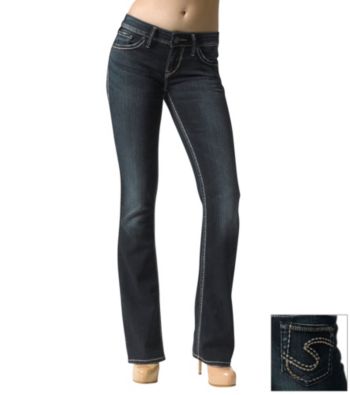 Silver Jeans Co. Aiko Slightly Curvy Fit Mid-Rise Bootcut Jeans