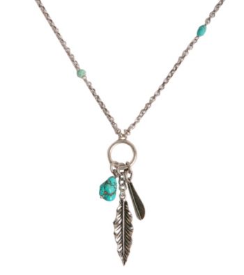 Lucky Brand® Feather Charm Necklace