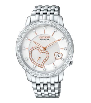 Citizen® Silvertone Eco-Drive Women's Desire Diamond Watch