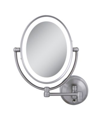 Zadro Next Generation Oval LED Lighted Wall Mount Mirror with 1x & 10x Magnification