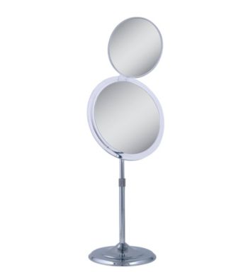Zadro Vanity Pedestal Swivel Vanity Mirror with 5x Magnification