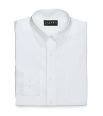 Lauren® Men's White Pinpoint Dress Shirt