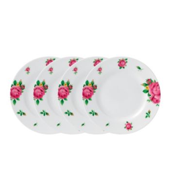 Royal Albert® New Country Roses White Modern Casual Set of 4 Bread and Butter Plates