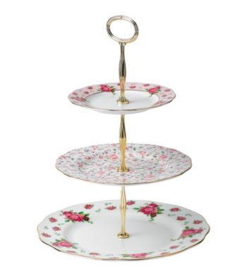 Royal Albert® New Country Roses White Vintage 3-Tier Cake Stand