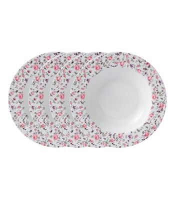 Royal Albert® Rose Confetti Casual Set of 4 Rimmed Soup or Salad Bowl