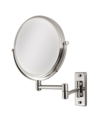 Zadro Dual Sided Non-Lighted Wall Mount Mirror with 1x & 5x Magnification
