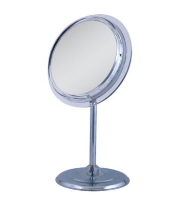 Zadro Single Sided Surround Light Pedestal Vanity Mirror with 7x Magnification