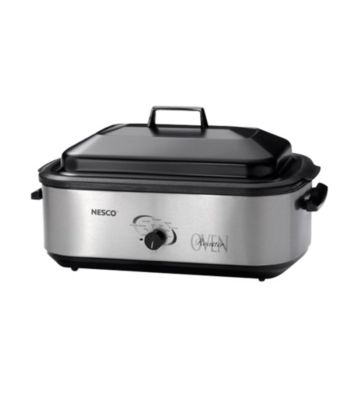Nesco® 18-qt. Silver Roaster Oven with Porcelain Cookwell