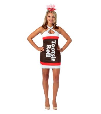 Tootsie Roll Teardrop Dress Adult Costume