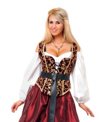 Black and Gold Corset Bodice Adult
