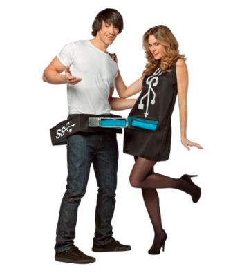 USB Port and stick Adult Costume