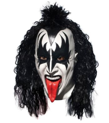 KISS Demon Deluxe Latex Adult Full Mask With Hair