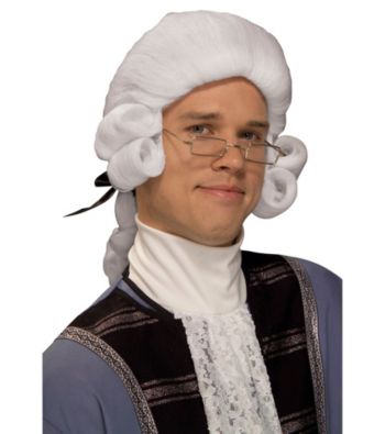 Men's Colonial White Adult Wig