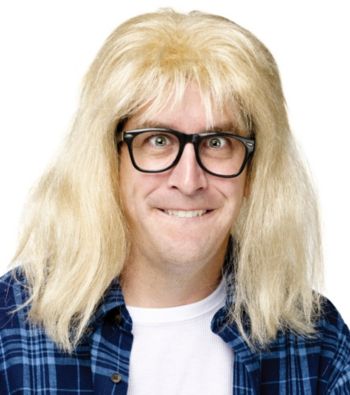 SNL Garth Algar Wig and Glasses Accessory Kit
