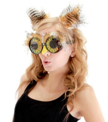 Owl Ears And Glasses Adult Accessory Kit