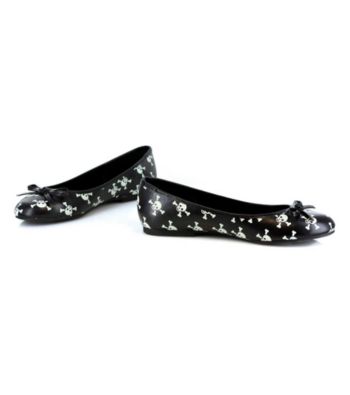 Glow in the Dark Skull Adult Ballet Flats