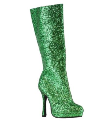 Green Glitter Adult Boots