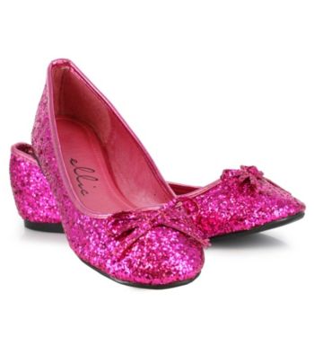 Fuchsia Mila Glitter Adult Ballet Flats