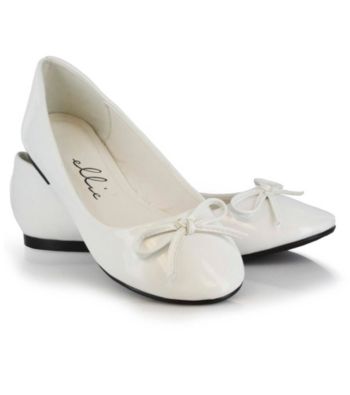 Mila White Adult Ballet Flats