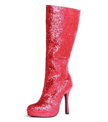 Red Glitter Adult Boots
