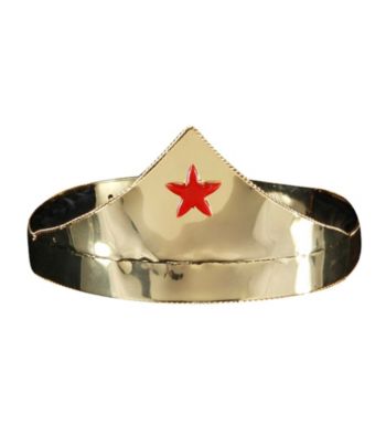 Star Gold & Red Adjustable Adult Crown