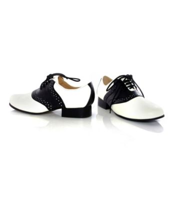Saddle Black and White Child Shoes