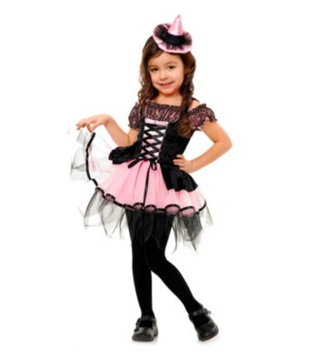 Black and Pink Witch Child Costume