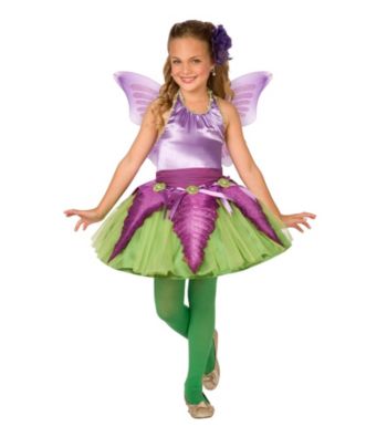 Purple Flower Fairy Child Costume